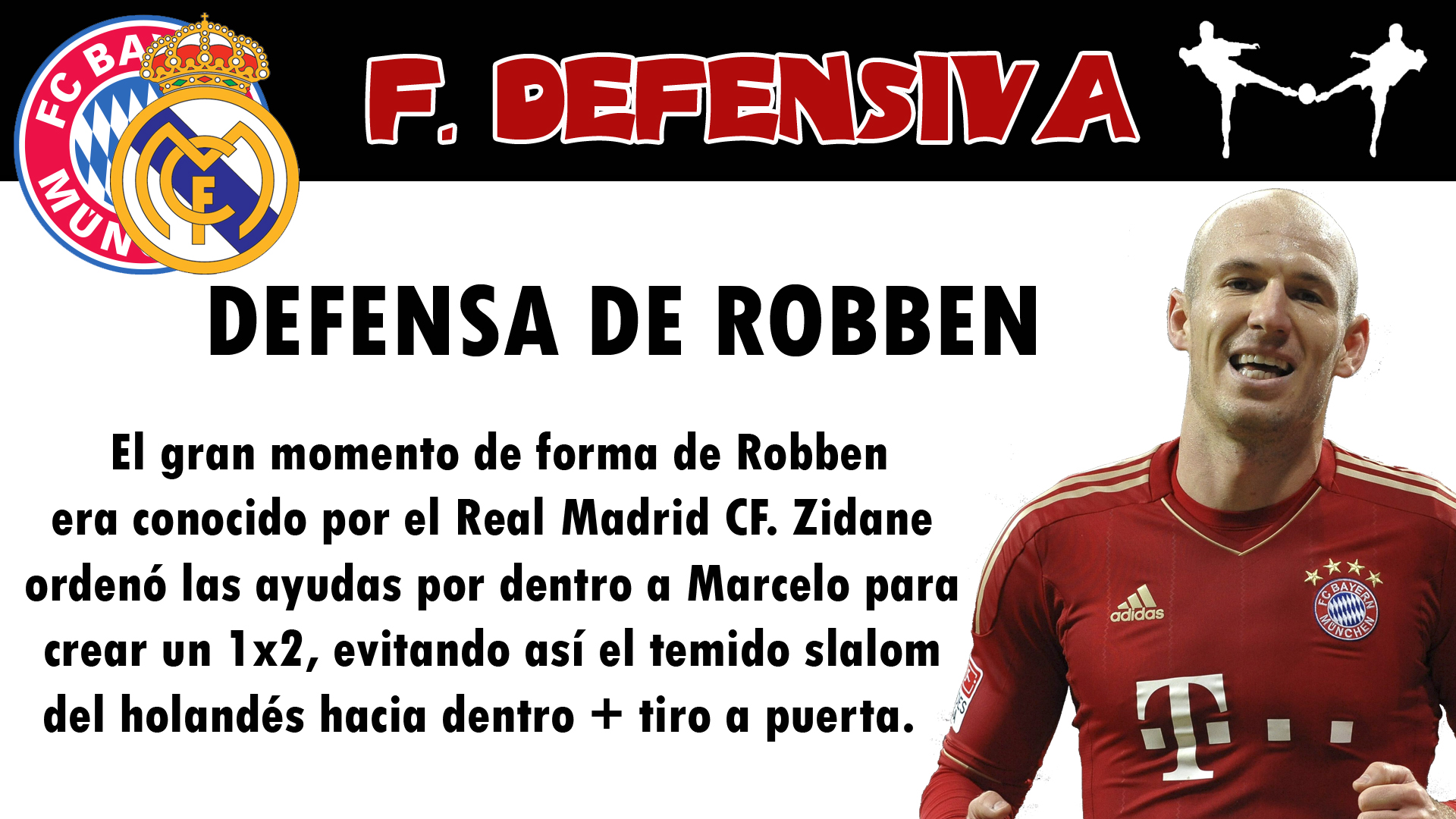 futbolcarrasco defensa de robben real madrid champions league zidane